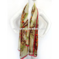 2015 Top Quality Design Fashion Style 100% Chiffon Custom Digital Printed Scarves